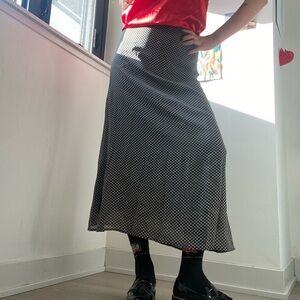 Polka dot maxi skirt